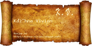 Kühne Vivien névjegykártya